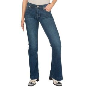 7 For All Mankind Dojo in Authentic Light Tailorless Flare Stretch Jeans